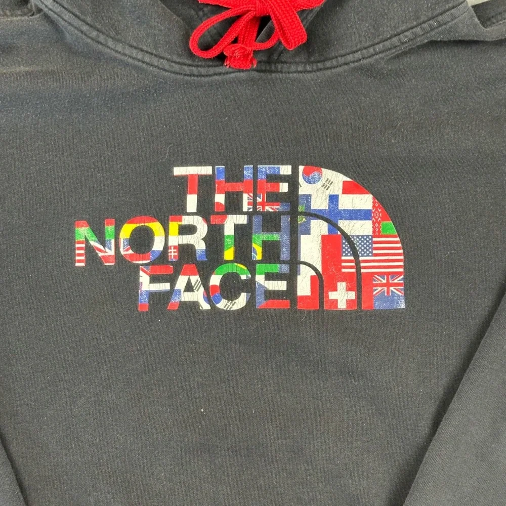 The North Face Mens International Collection Flag Logo Hoodie Black XL
